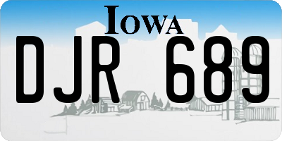 IA license plate DJR689