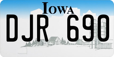 IA license plate DJR690