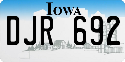 IA license plate DJR692