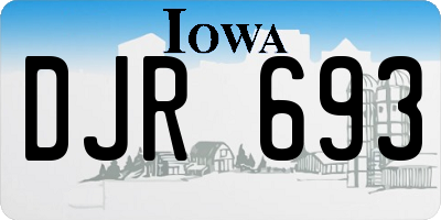 IA license plate DJR693