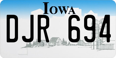 IA license plate DJR694