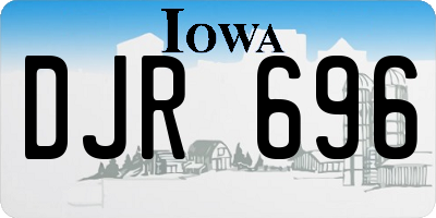 IA license plate DJR696