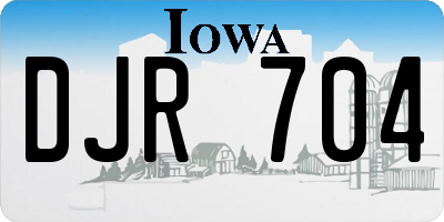 IA license plate DJR704