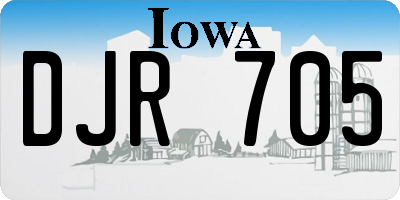 IA license plate DJR705