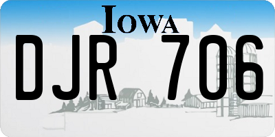 IA license plate DJR706