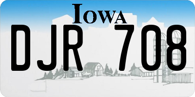 IA license plate DJR708