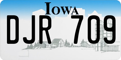 IA license plate DJR709