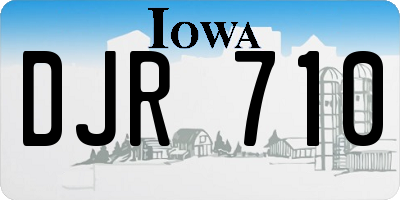 IA license plate DJR710