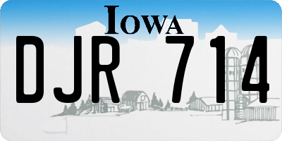 IA license plate DJR714