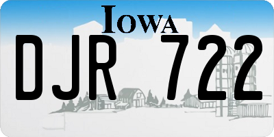IA license plate DJR722