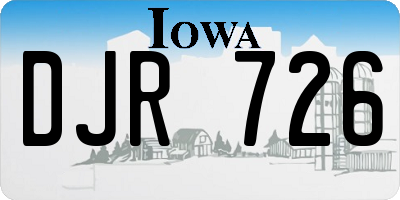 IA license plate DJR726