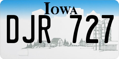 IA license plate DJR727