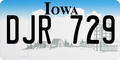 IA license plate DJR729