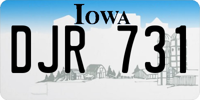 IA license plate DJR731