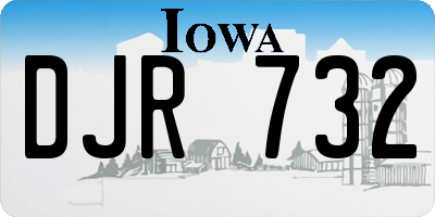 IA license plate DJR732