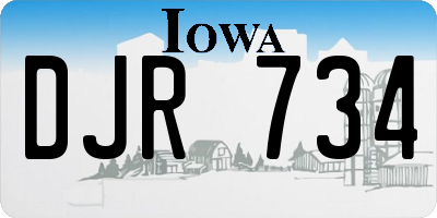IA license plate DJR734