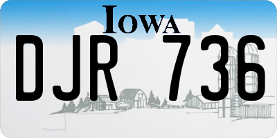 IA license plate DJR736