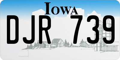 IA license plate DJR739