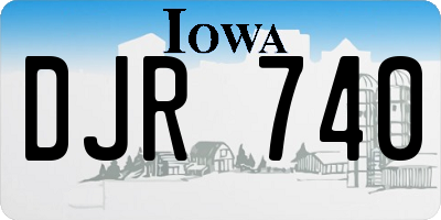 IA license plate DJR740