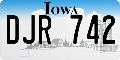 IA license plate DJR742