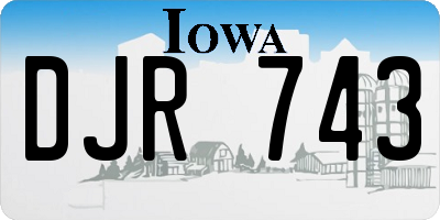 IA license plate DJR743
