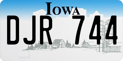 IA license plate DJR744
