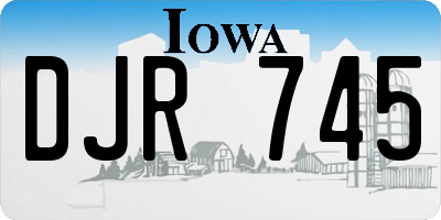 IA license plate DJR745