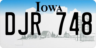 IA license plate DJR748