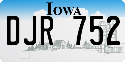 IA license plate DJR752