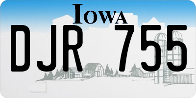 IA license plate DJR755