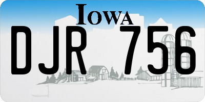 IA license plate DJR756