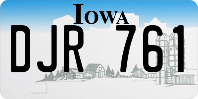 IA license plate DJR761