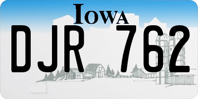 IA license plate DJR762