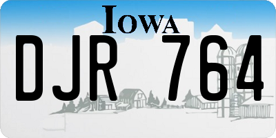 IA license plate DJR764