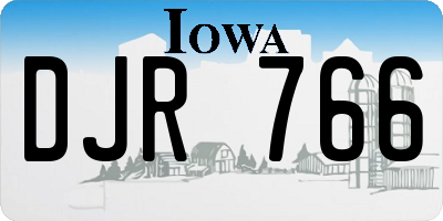 IA license plate DJR766