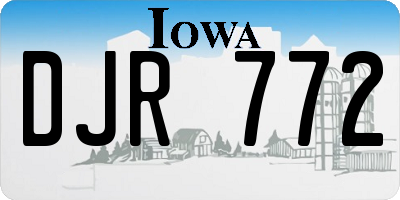 IA license plate DJR772