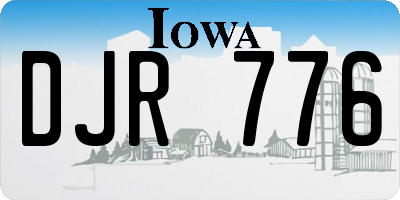 IA license plate DJR776