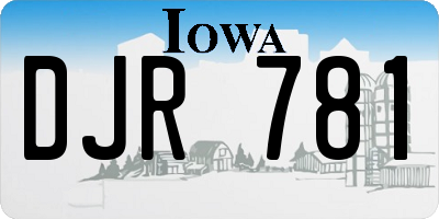 IA license plate DJR781
