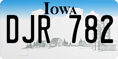 IA license plate DJR782