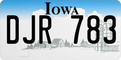 IA license plate DJR783