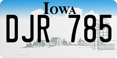 IA license plate DJR785