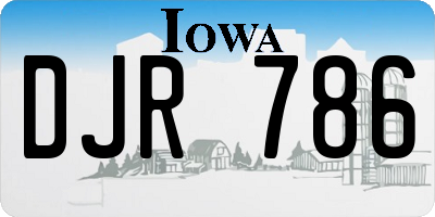 IA license plate DJR786