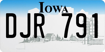 IA license plate DJR791
