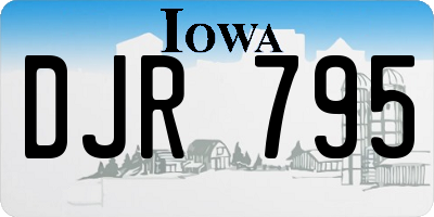 IA license plate DJR795