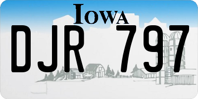 IA license plate DJR797