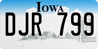IA license plate DJR799