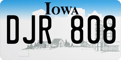 IA license plate DJR808