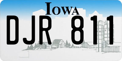 IA license plate DJR811