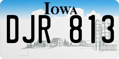 IA license plate DJR813