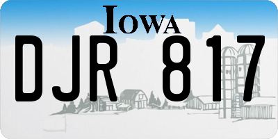 IA license plate DJR817